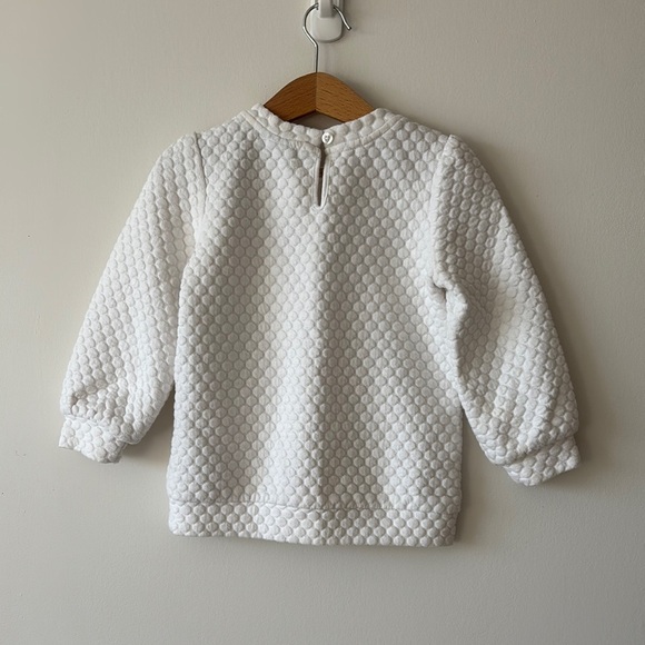 Calvin Klein Jeans White and Gold Textured Sweatshirt - Picture 2 of 3